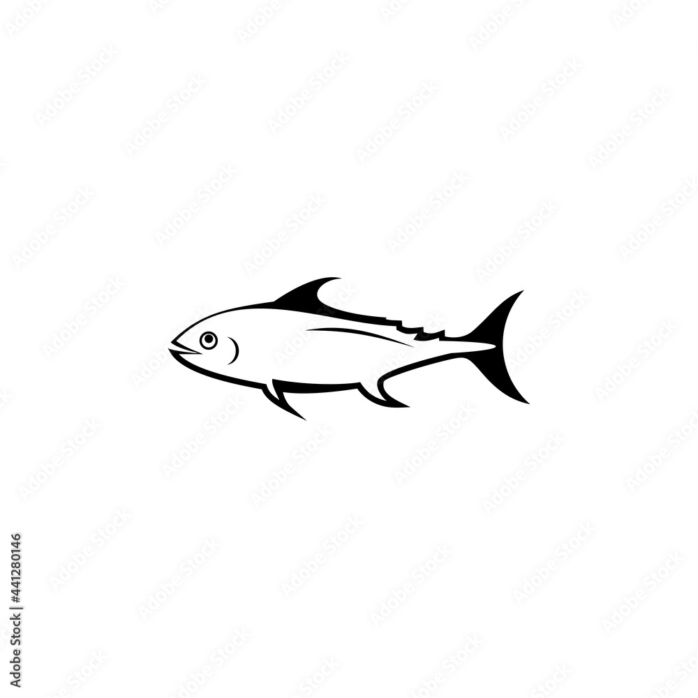Simple tuna vector logo design Simple tuna vector logo design