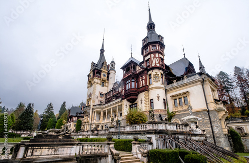 Famous Peles Castle in Romania