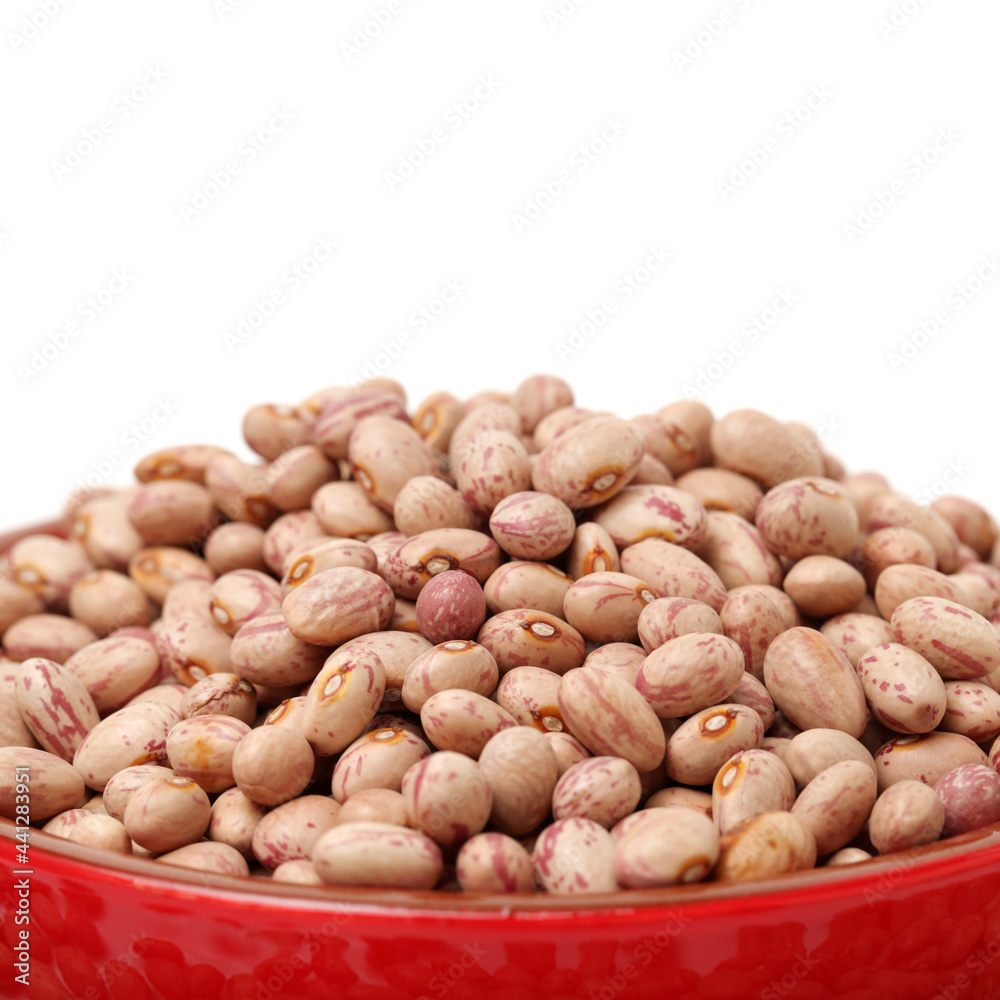 roman bean on white background