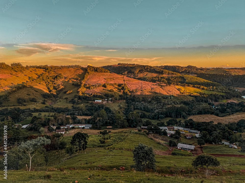 Fototapeta premium sunset in the mountains