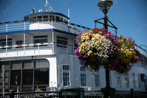 ferry and flowers in San Francisco