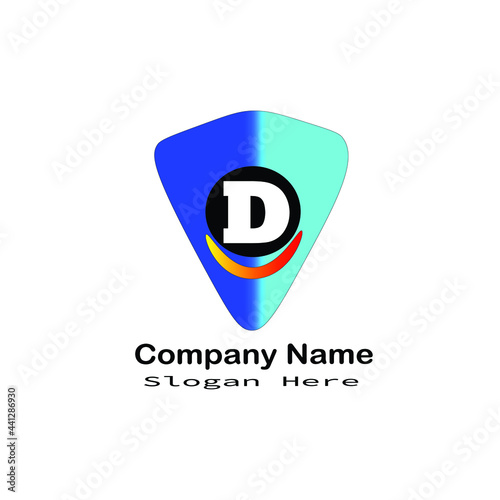 Letter d logo on white background