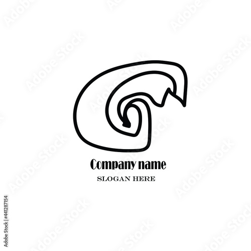 Letter g logo on a white background