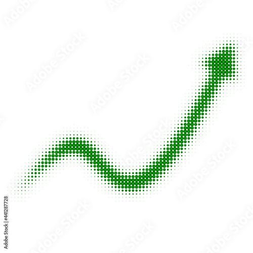 The green up arrow indicates higher, better, and more growth. Sometimes represents Bull market or Uptrend.