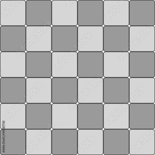 Seamless Pattern : Gray Tile Texture, Chequered Plates