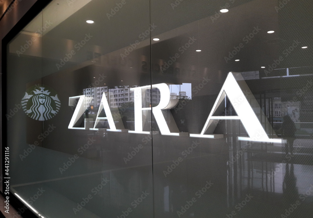 Kaohsiung, Taiwan, October 6, 2020 Zara store. Zara is a Spanish