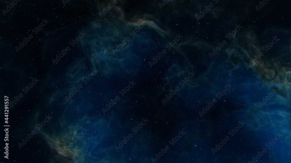 Space background with nebula and stars, nebula in deep space 3d render
