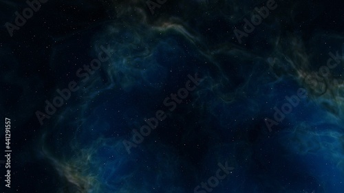 Space background with nebula and stars, nebula in deep space 3d render 