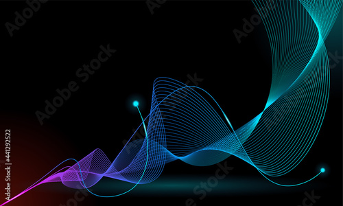 Abstract wave line background, with beautiful light effect