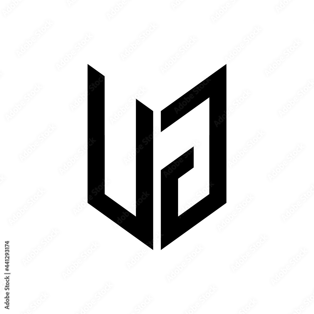 initial letters monogram logo black UG initial letters monogram logo black UG