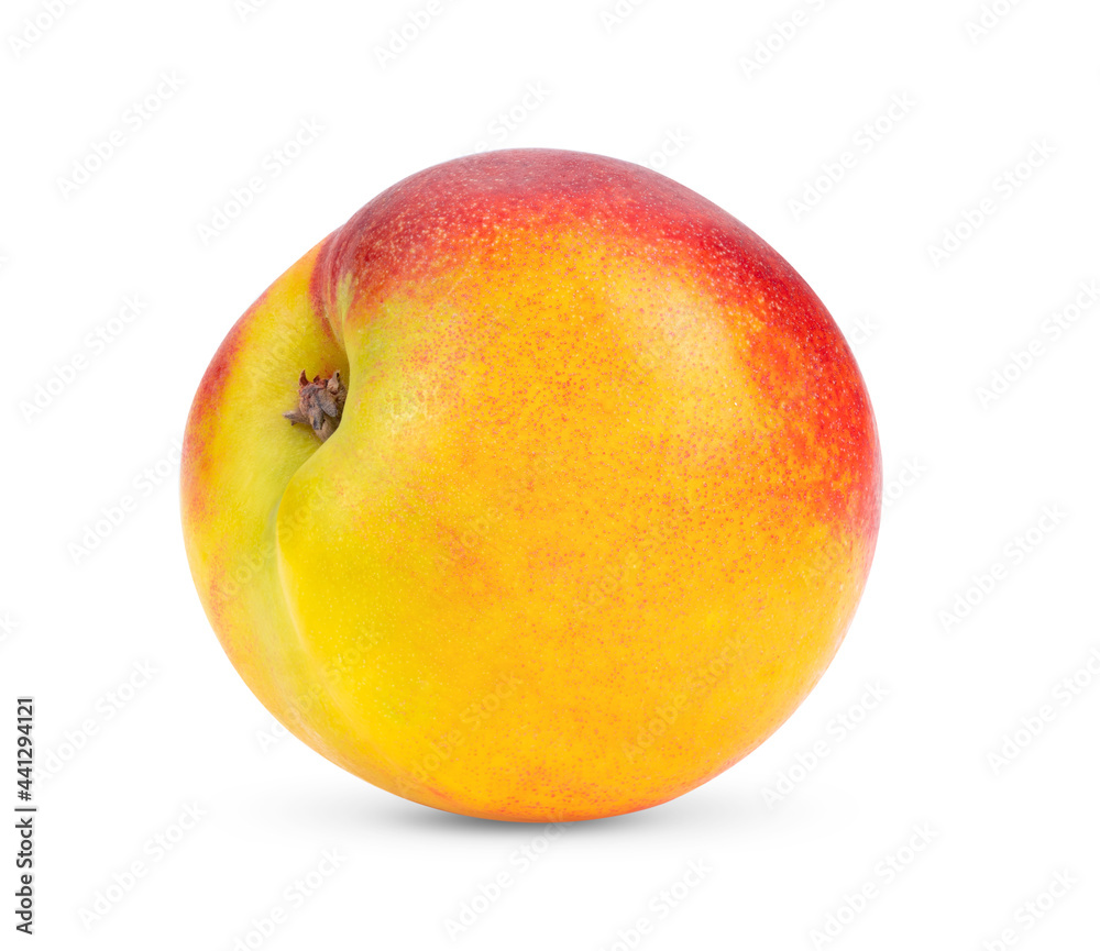 Nectarine fruit isolated on white background. Nectarine fruit isolated on white background.