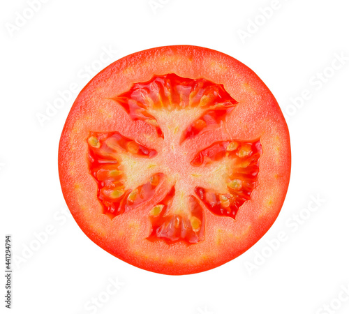 Wallpaper Mural Tomato slice isolated on white background. clipping path Torontodigital.ca