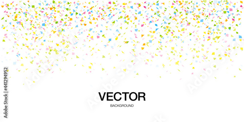 コングラチュレーション紙吹雪カラフル三角形のベクター背景イラストデザイン素材