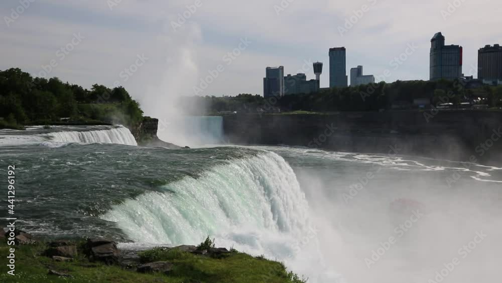 Side view of American Niagara Falls - Ontario, Canada Side view of American Niagara Falls - Ontario, Canada