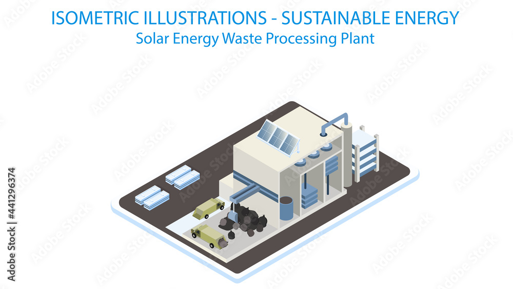 Alternative energy, sustainable energy concept. Sustainable waste management plant. Alternative energy, sustainable energy concept. Sustainable waste management plant.