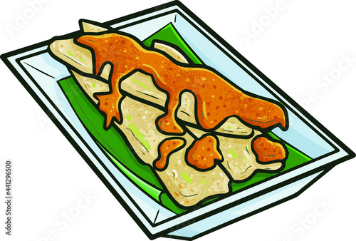 Delicious "Otak otak", a traditional snack from Indonesia