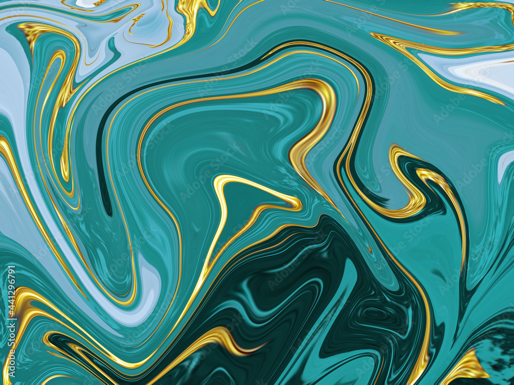 Green liquid marble texture background Green liquid marble texture background