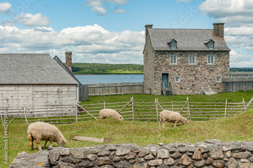 View of a Historical yard inside a Fortified Fortress of Louisbourg photo