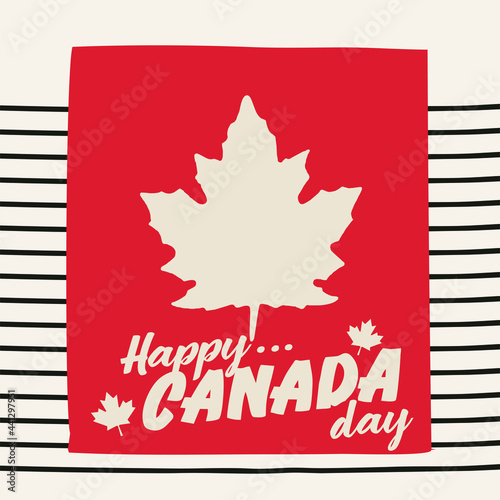 Happy Canada Day. 1st July. National Day of Canada. Vector Illustration. Banner and Greeting Design.