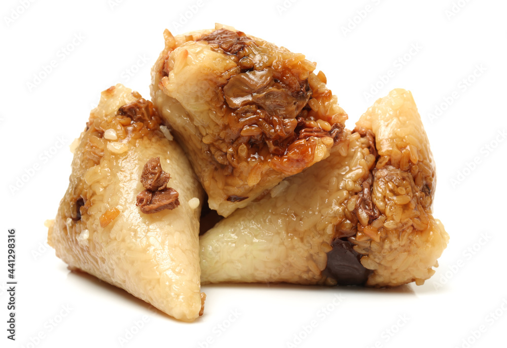 Rice dumpling on white background Rice dumpling on white background