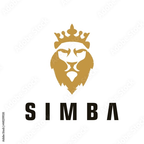 Fototapeta Lion king logo vector vintage style perfect for animal symbol