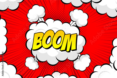 Comic boom speech bubble