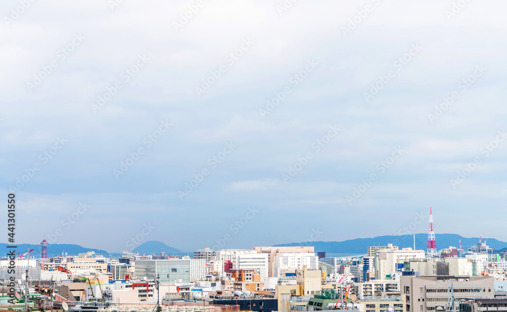City skyline view in Fukuoka Japan