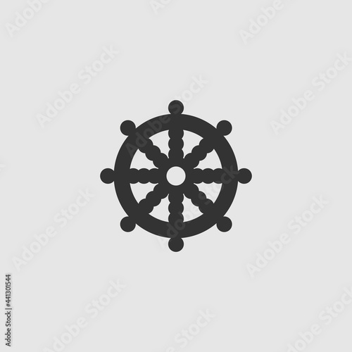 Vector Simple Isolated Dharmacakra ​Icon