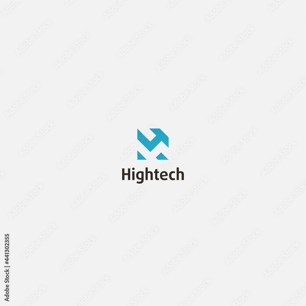monogram letter H T square logo monogram letter H T square logo