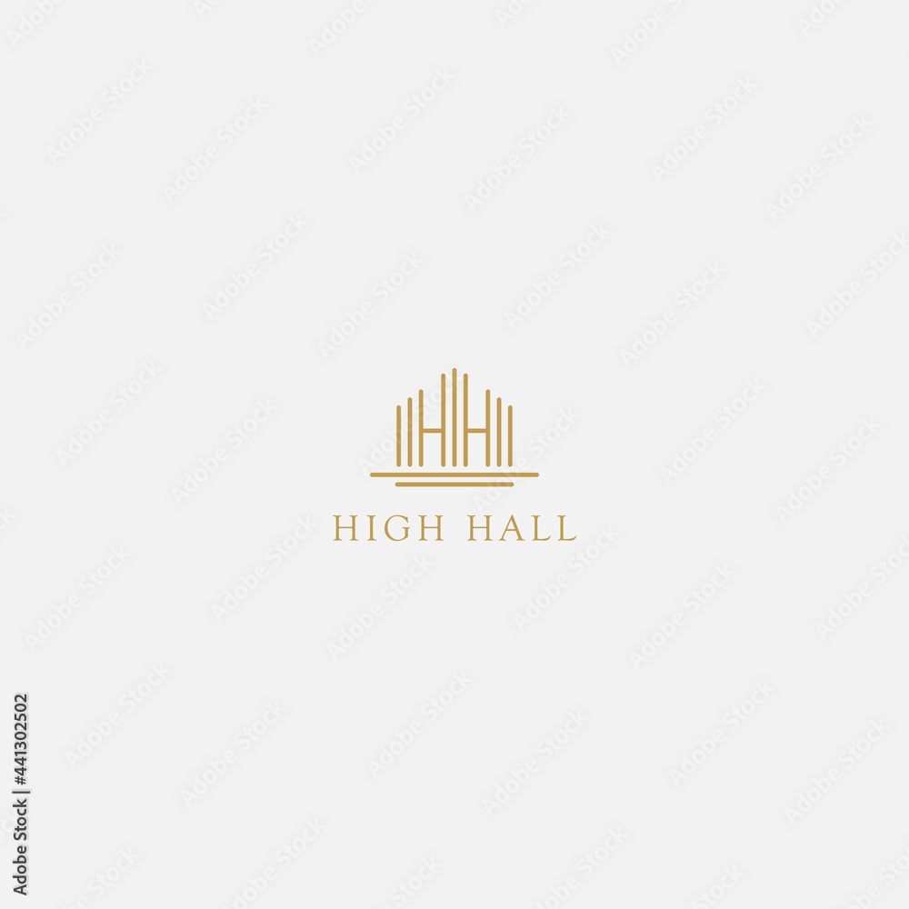 High Home and Hall logo simple line