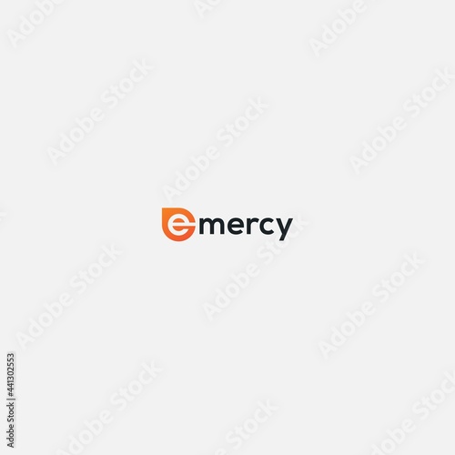 elegant letter E simple logo modern e commerce