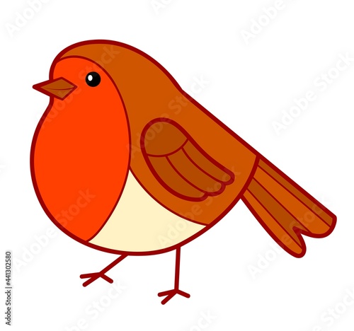 Christmas cartoons clip art . Bird clipart vector illustration