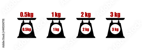  Weight scale icon. Equal weighing symbol. Vector icon