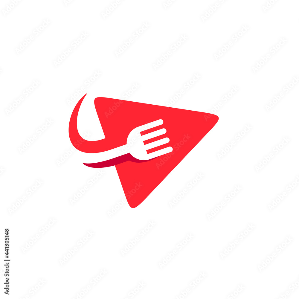 Logo Design Vector Combination of Play and Spoon . Abstract, emblem, design concept, logo, logotype, element, template Logo Design Vector Combination of Play and Spoon . Abstract, emblem, design concept, logo, logotype, element, template