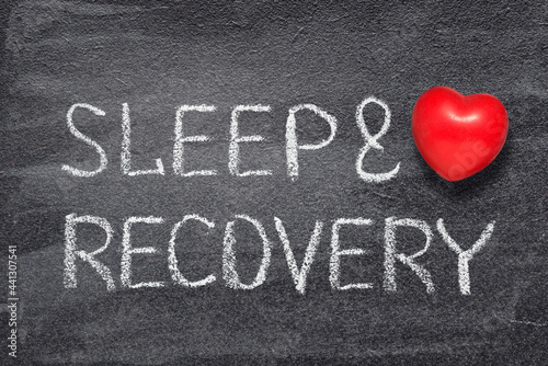 Картината върху платно sleep and recovery heart
