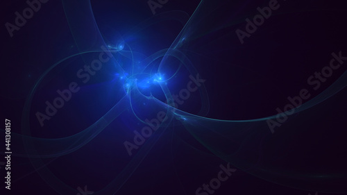 3D rendering abstract multicolor fractal light background © BetiBup33