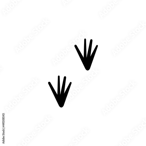 mouse footprint icon set vector sign symbol