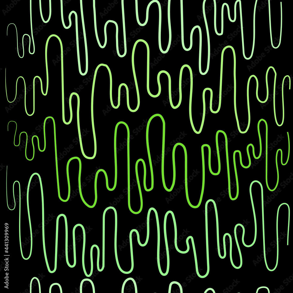 Green abstract waves on dark background Green abstract waves on dark background
