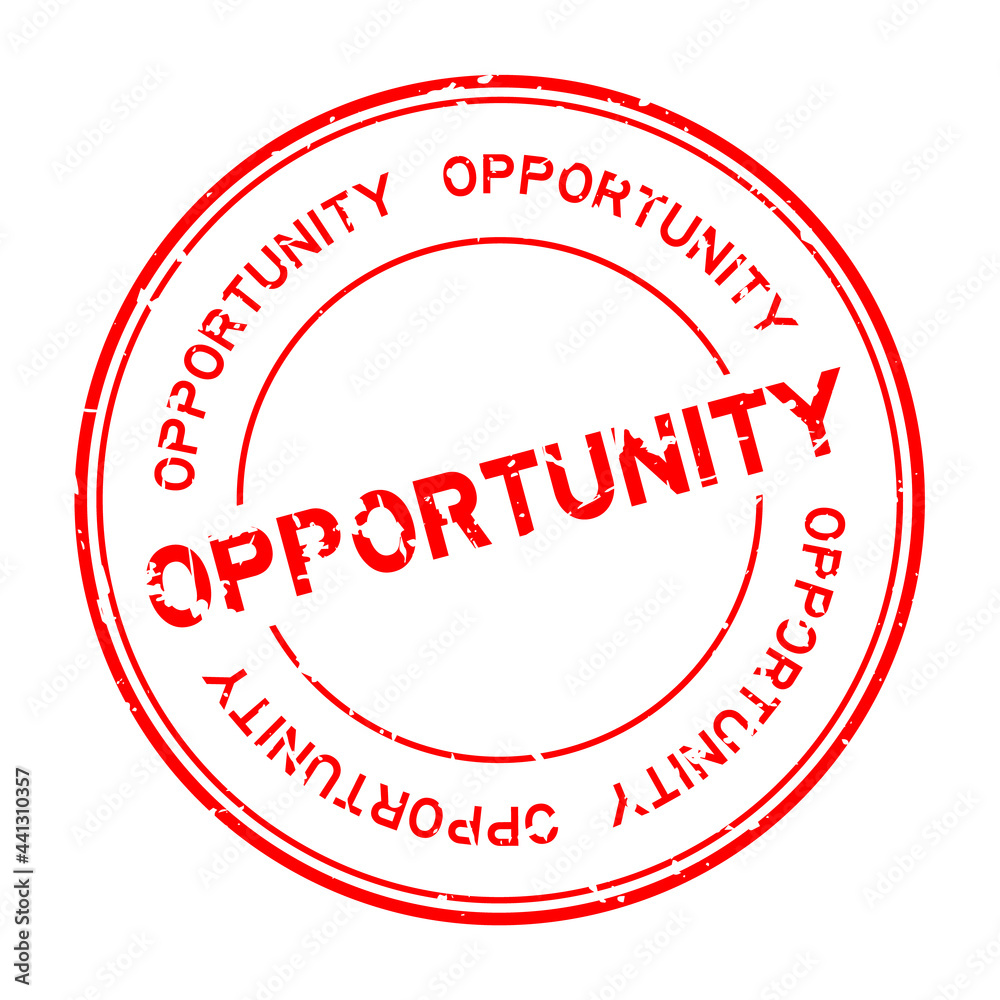 Grunge red opportunity word round rubber seal stamp on white background Grunge red opportunity word round rubber seal stamp on white background
