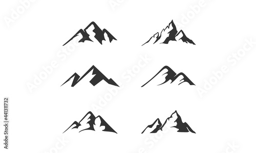 Mountain set illustration vector