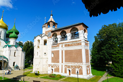 Suzdal, Russia. Spaso-Evfimiev monastery - Male monastery. Bell tower of the Nativity of St. John the Baptist photo