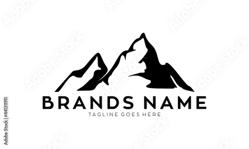 Rock mountain vector logo