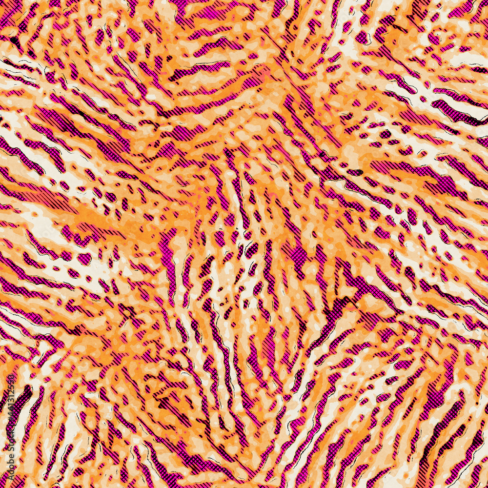 Seamless bright vivid pink and yellow pattern swatch for print. High quality illustration. Abstract background or wallpaper design. Brilliant, colorful, dynamic and expressive chic pattern design. Seamless bright vivid pink and yellow pattern swatch for print. High quality illustration. Abstract background or wallpaper design. Brilliant, colorful, dynamic and expressive chic pattern design.