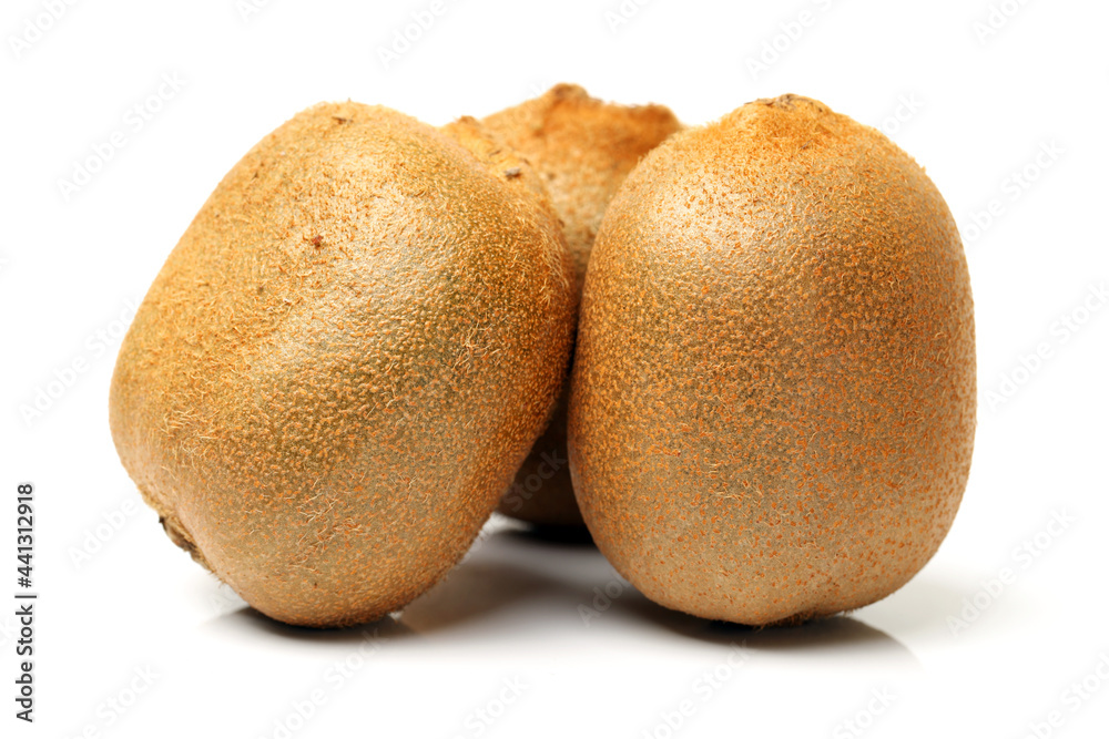 kiwi fruit on white background 
