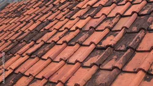 red roof tiles made from soil