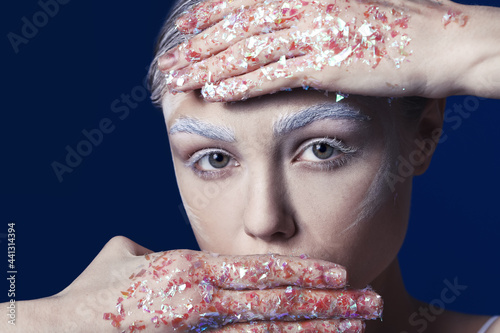 Beautiful young woman with ...