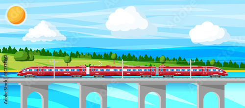 Skytrain and Landscape with Cityscape.