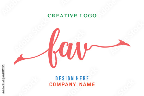 FAV lettering logo is simple, easy to understand and authoritative photo