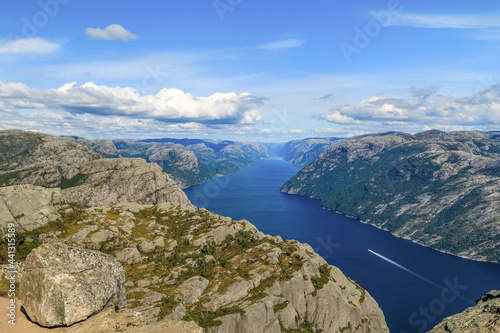 Blick auf einem Fjord in Norwegen
