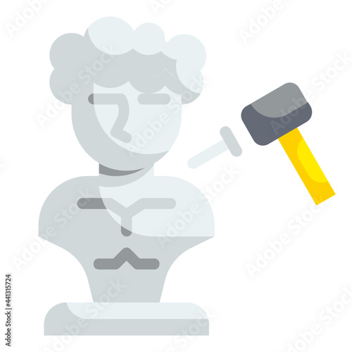 sculpture flat icon